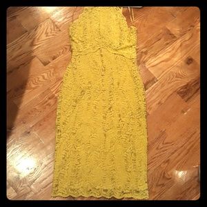 Zara yellow lace dress